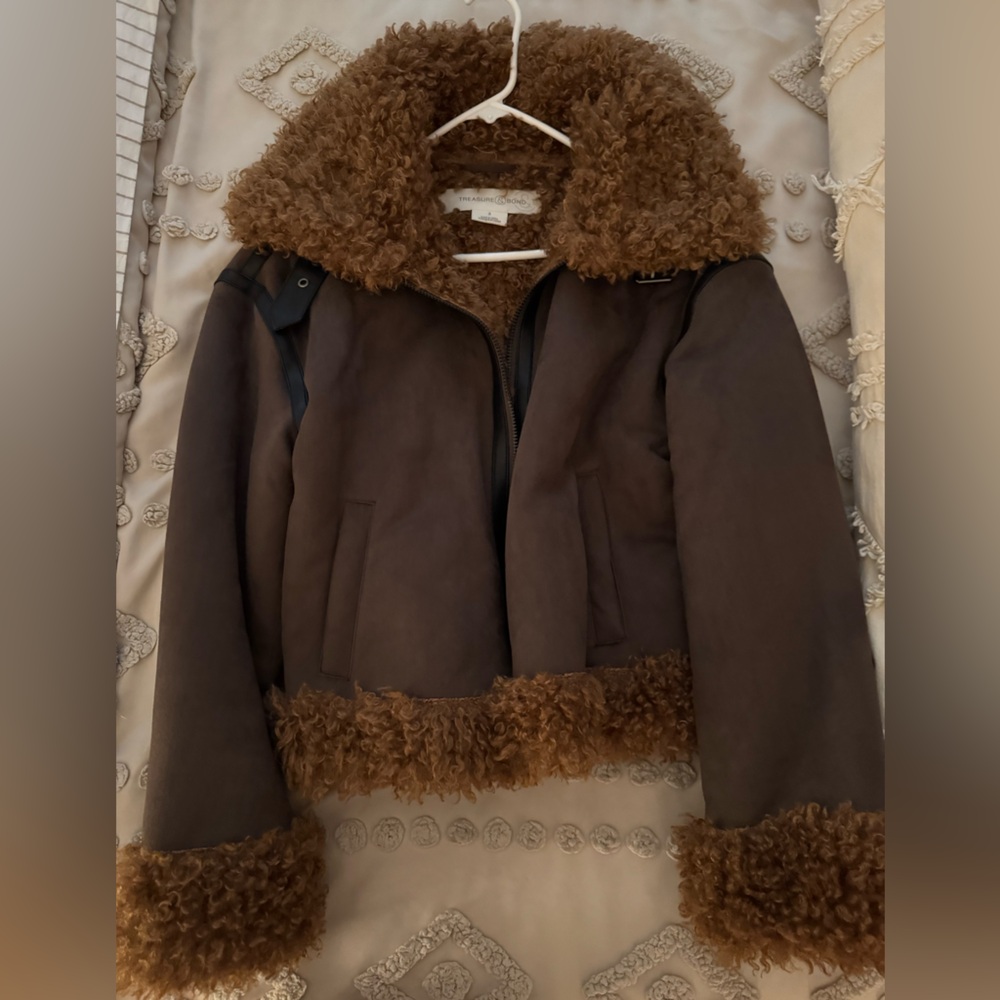 Treasure & Bond Brown Shearling Jacket